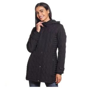 Weatherproof Quilted Walker Jacket with Detachable Hood NWT 3X